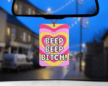Load image into Gallery viewer, BEEP BEEP B*TCH HEART CAR AIR FRESHENER