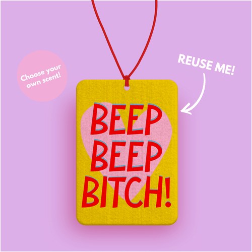 Beep Beep Car air freshener Pink and yellow Copy