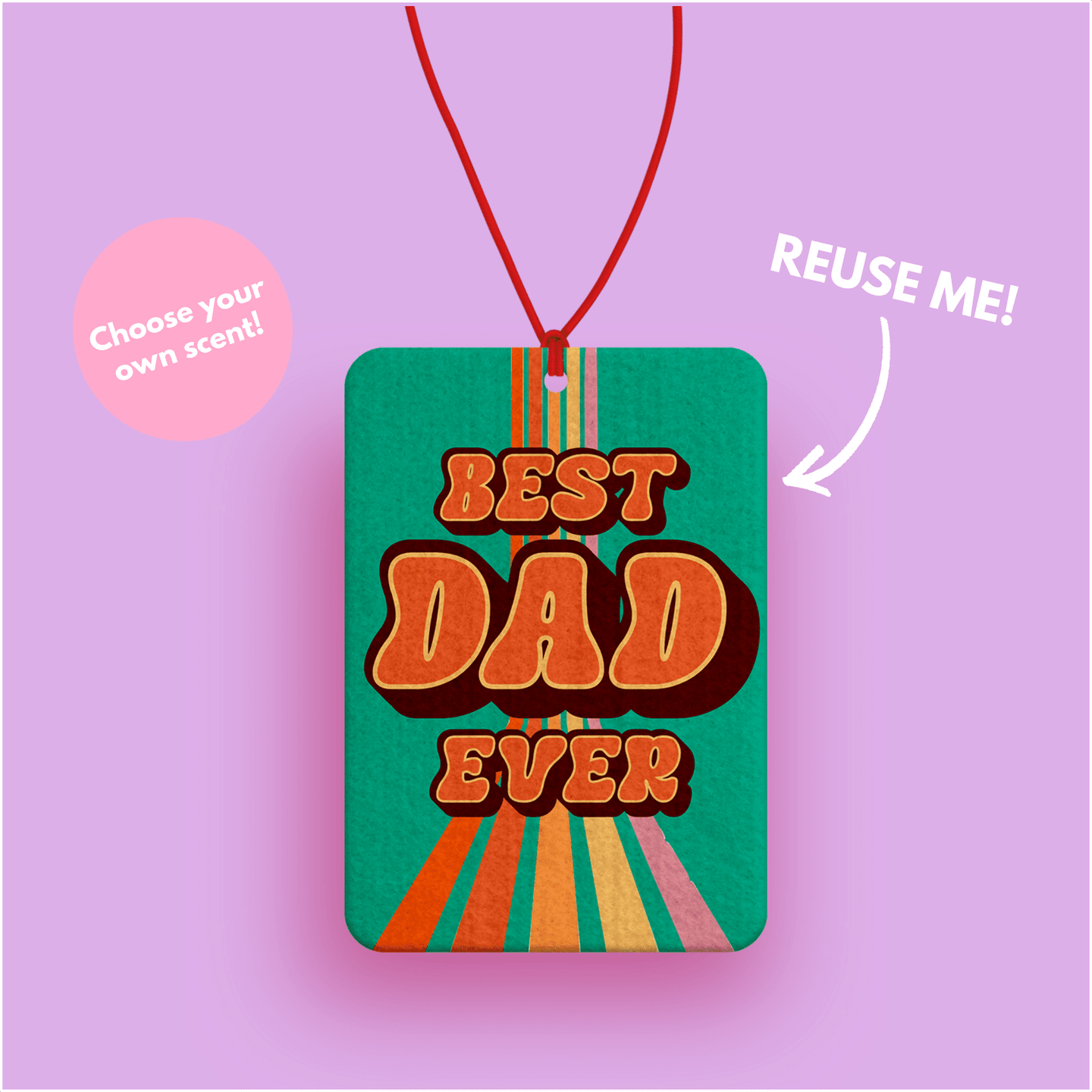 BEST DAD EVER RETRO CAR AIR FRESHENER
