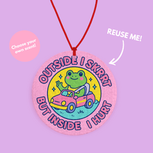 Load image into Gallery viewer, Outside I Skrrt Funny Frog Car air freshener
