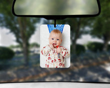 Load image into Gallery viewer, Photo car air freshener - picture air freshener - photo car air freshener for her - Car accessories for her - Own Photo gifts - Car Gifts