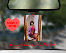 Load image into Gallery viewer, Personalised boudoir picture car air freshener - custom Rude photo air freshener - boudoir picture Gift - Rude Gifts for him - Nude Gifts