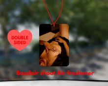 Load image into Gallery viewer, Personalised boudoir picture car air freshener - custom Rude photo air freshener - boudoir picture Gift - Rude Gifts for him - Nude Gifts
