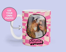 Load image into Gallery viewer, Bestie Photo mug - Best friend Photo mug - Retro Style custom mug - Bestie photo gift - Special friend picture gift - Custom Photo Mug