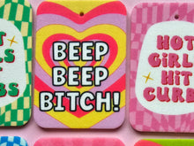 Load image into Gallery viewer, Beep Beep Bitch! Rude car accessories - Pink Car Accessories - Funny Car Gifts - Cute Car Gifts for her - just passed driving test gifts