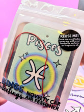 Load image into Gallery viewer, Star Sign car air freshener - Zodiac star sign car gift for her - Cancer star sign - Libra, Scorpio, Cute witchy car accessories - PINK CAR