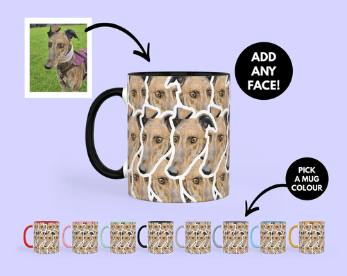Personalised Add any Face funny Photo Mug - Face cut out mug